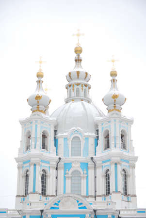 Smolny cathedral in St.Petersburg, Russiaの写真素材