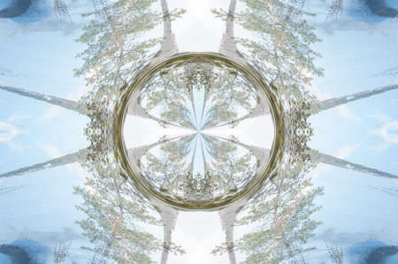 A kaleidoscope, abstract fantasy, illustration, can be used as a backgroundの写真素材