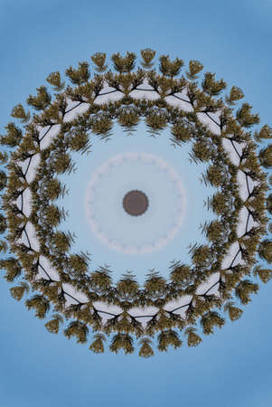 A kaleidoscope, abstract fantasy, illustration, can be used as a backgroundの写真素材