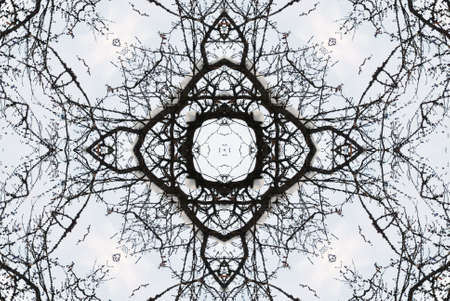 A kaleidoscope, abstract fantasy, illustration, can be used as a backgroundの写真素材