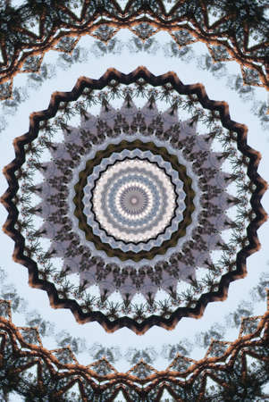 A kaleidoscope, abstract fantasy, illustration, can be used as a backgroundの写真素材