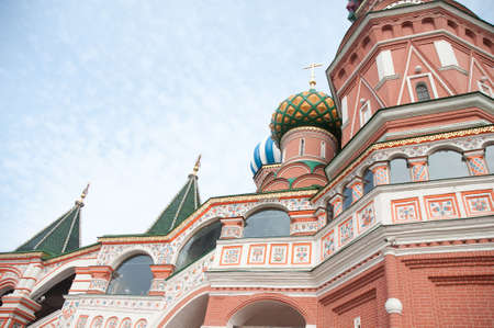 Famous St. Basil's Cathedral at Red Square in Moscow, Russia.の写真素材