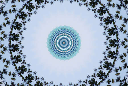 A kaleidoscope, abstract fantasy, illustration, can be used as a backgroundの写真素材