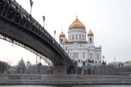 Moscow. The temple was destroyed by communists. The cathedral is restored after crash of a communismの写真素材