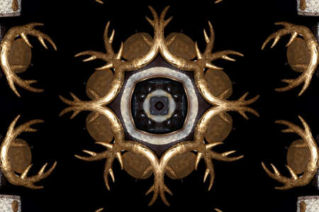 A kaleidoscope, abstract fantasy, illustration, can be used as a backgroundの写真素材