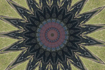 A kaleidoscope, abstract fantasy, illustration, can be used as a backgroundの写真素材