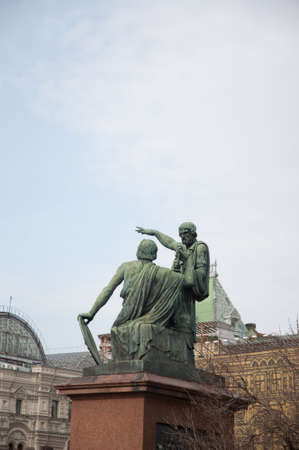 Monument to citizen Mininu and prince Pozharskomu on the Red area in Moscowの写真素材