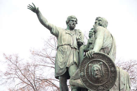 Monument to citizen Mininu and prince Pozharskomu on the Red area in Moscowの写真素材