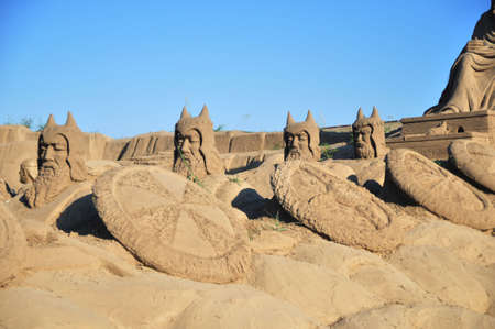 Figures from the sandの写真素材