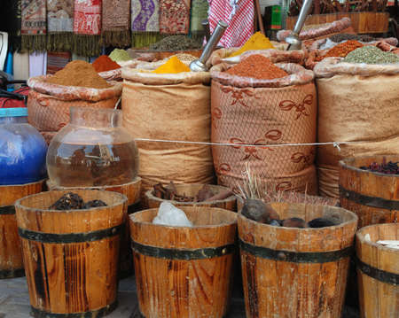 Shop of spices, Africaの写真素材