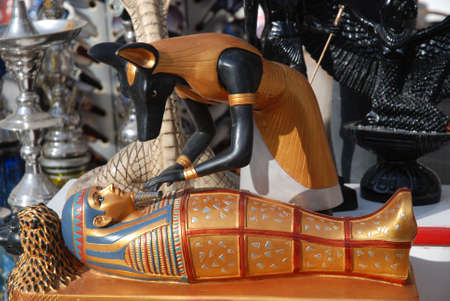 A shop of souvenirs is in Africaの写真素材