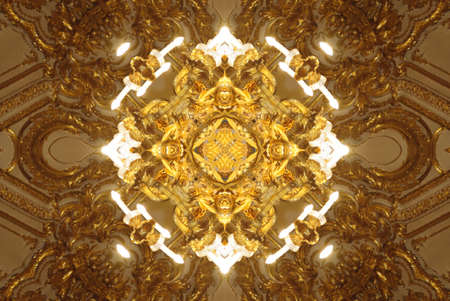 A kaleidoscope, abstract fantasy, illustration, can be used as a backgroundの写真素材