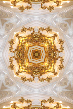 A kaleidoscope, abstract fantasy, illustration, can be used as a backgroundの写真素材