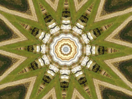 A kaleidoscope, abstract fantasy, illustration, can be used as a backgroundの写真素材