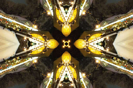 A kaleidoscope, abstract fantasy, illustration, can be used as a backgroundの写真素材