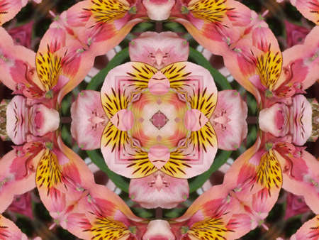 Beautiful ornament from colours, a kaleidoscopeの写真素材