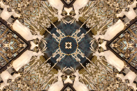 A kaleidoscope, abstract fantasy, illustration, can be used as a backgroundの写真素材