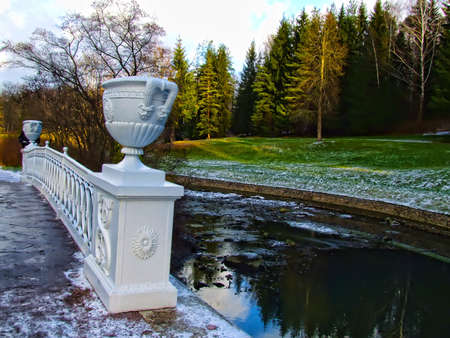 Antique vase in ancient parkの写真素材