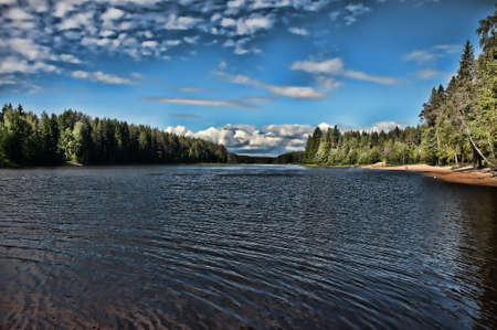 Clouds over the river