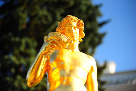 Ensemble of Grand Cascade in Petrodvorets (Peterhof) St. Petersburg, Russiaの写真素材