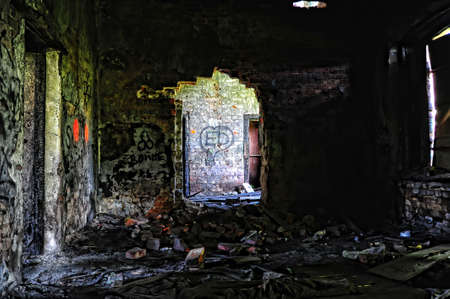 Room of the burned down house