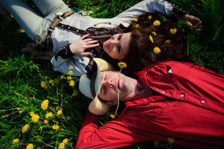 Love story in cowboy's styleの写真素材