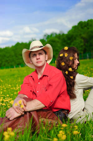 Love story in cowboy's styleの写真素材