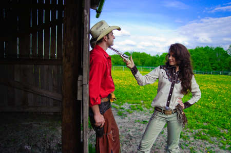 Love story in cowboy's styleの写真素材