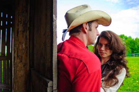 Love story in cowboy's styleの写真素材