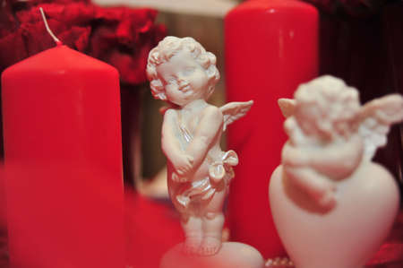 Two cute angelsの写真素材