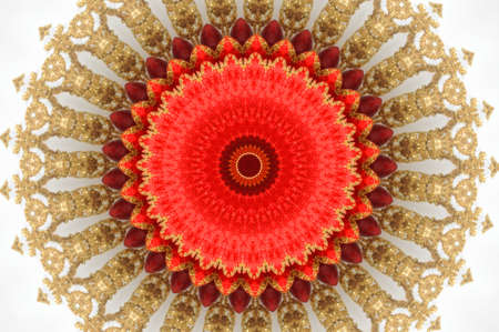red and gold ornamental flowerの写真素材