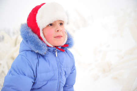 girl in a snowy park