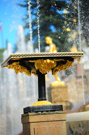 Famous fountains of Petergof, Saint Petersburg, Russiaの写真素材