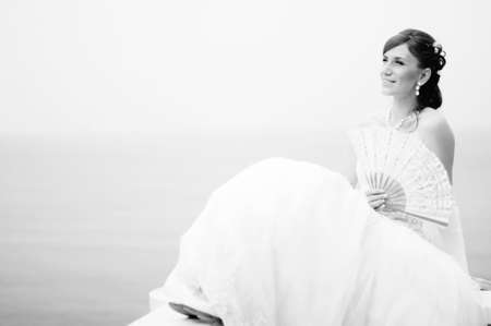 Bride with Fanの写真素材