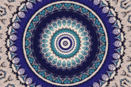 oriental ornament in blue tones