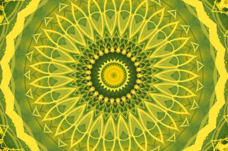 green and yellow circular ornamentの写真素材