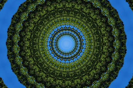 green ornamental kaleidoscopeの写真素材