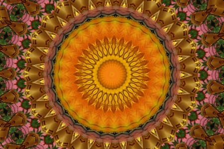 illustration of Colorful circular background made in oriental style   の写真素材