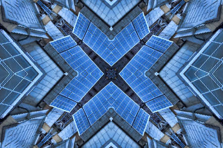 blue geometric pattern
