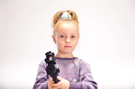 Girl with a Pistolの写真素材