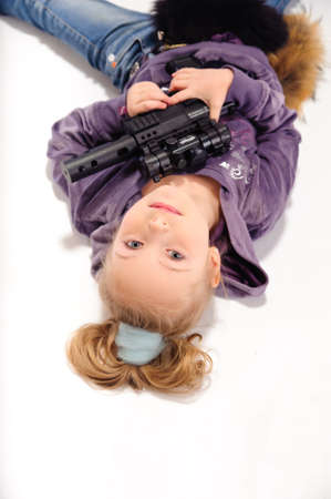 Girl with a Pistolの写真素材