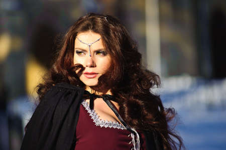 girl in medieval dressの写真素材