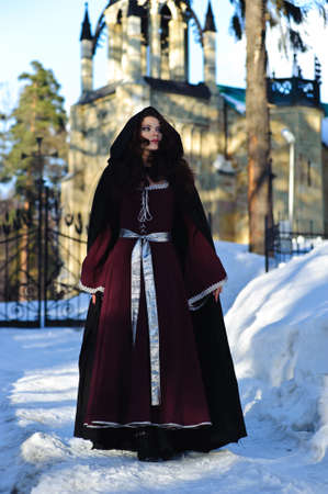 girl in medieval dress
