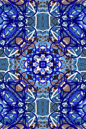 blue oriental ornamentの写真素材