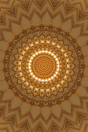 golden circular patternの写真素材