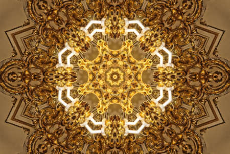 golden circular patternの写真素材