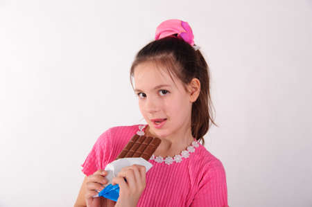 Girl with chocolate