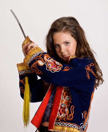 girl with swordの写真素材