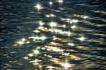 glared water in a riverの写真素材