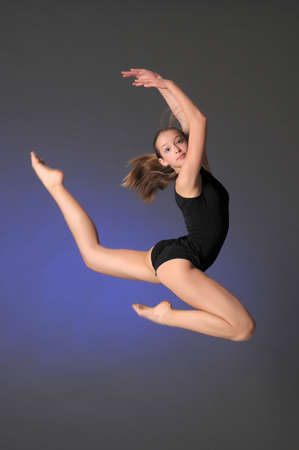 Gymnast jumpingの写真素材